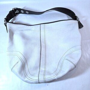 Coach KD751-F10907 Soho Hobo White Leather Satchel